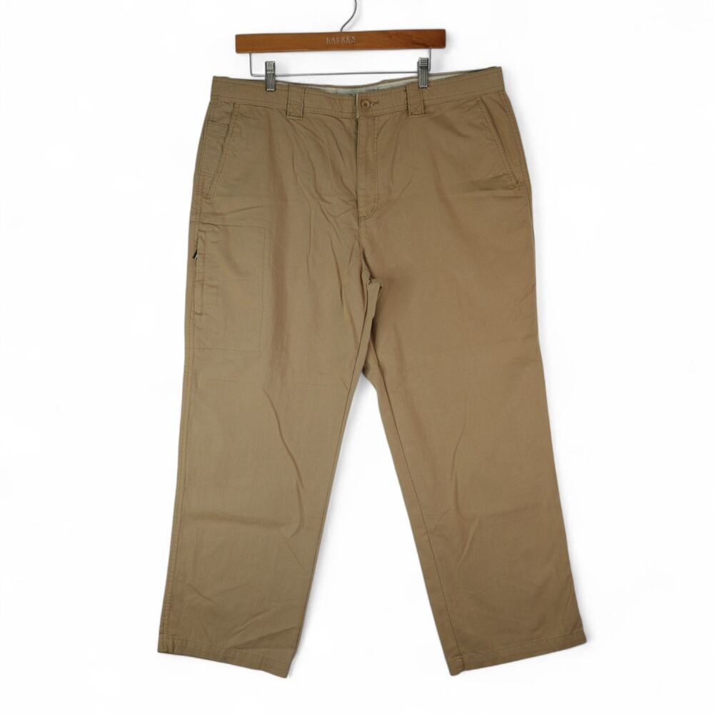 Weatherproof Pants Mens‎ 40x30 Khaki Cargo Nylon Blend Hiking Camping Gorpcore